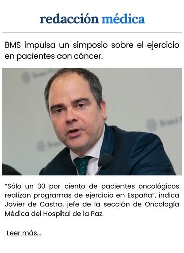BMS impulsa un simposio sobre el ejercicio en pacientes con cáncer.