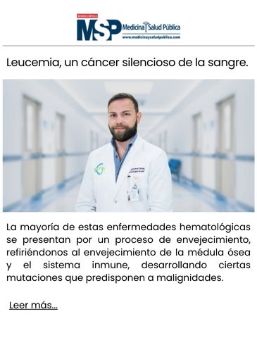 Leucemia, un cáncer silencioso de la sangre.