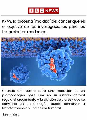 KRAS, la proteína maldita del cáncer que es el objetivo de las investigaciones para los tratamientos modernos.