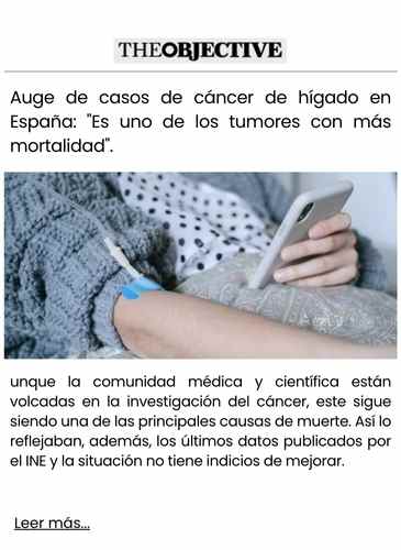 Auge de casos de cáncer de hígado en España Es uno de los tumores con más mortalidad.