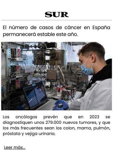 El número de casos de cáncer en España permanecerá estable este año.