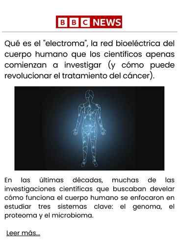 Qué es el electroma, la red bioeléctrica del cuerpo humano que los científicos apenas comienzan a investigar (y cómo puede revolucionar el tratamiento del cáncer).