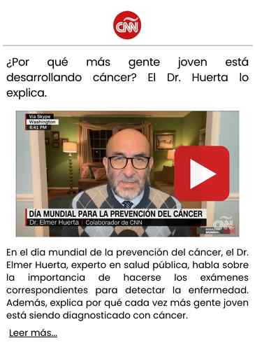 ¿Por qué más gente joven está desarrollando cáncer El Dr. Huerta lo explica.