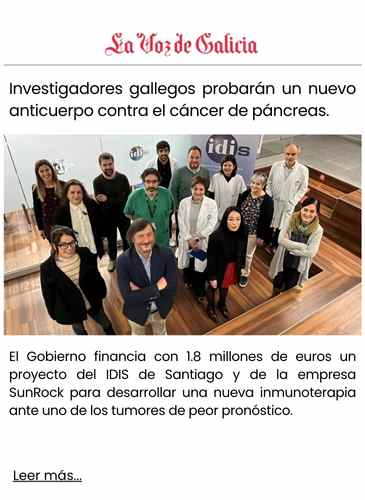 Investigadores gallegos probarán un nuevo anticuerpo contra el cáncer de páncreas.