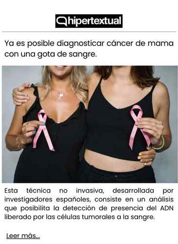 Ya es posible diagnosticar cáncer de mama con una gota de sangre.