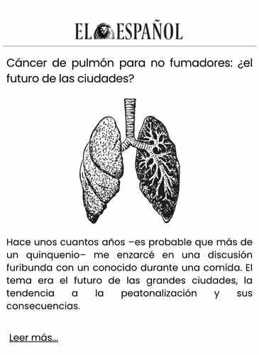 Cáncer de pulmón para no fumadores ¿el futuro de las ciudades