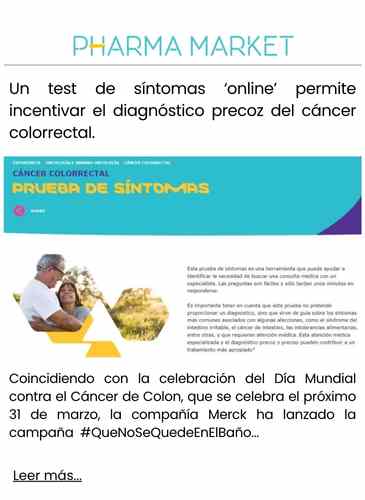 Un test de síntomas ‘online’ permite incentivar el diagnóstico precoz del cáncer colorrectal.