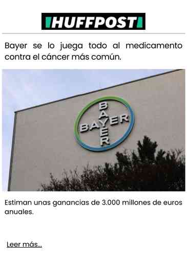 Bayer se lo juega todo al medicamento contra el cáncer más común.