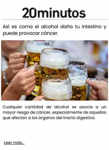 Así es como el alcohol daña tu intestino y puede provocar cáncer.