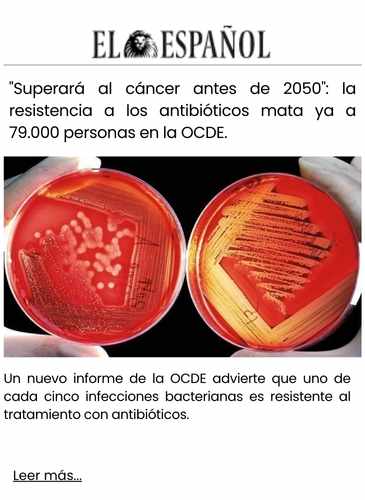 Superará al cáncer antes de 2050 la resistencia a los antibióticos mata ya a 79.000 personas en la OCDE.