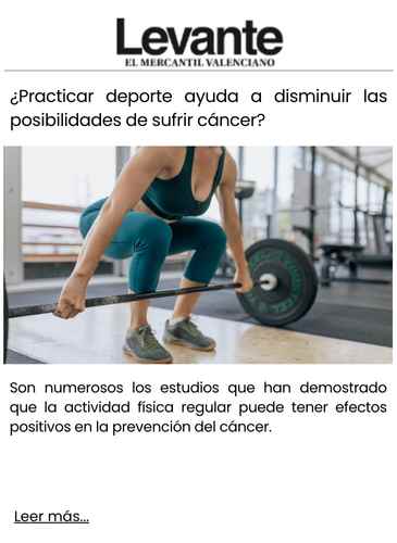 ¿Practicar deporte ayuda a disminuir las posibilidades de sufrir cáncer