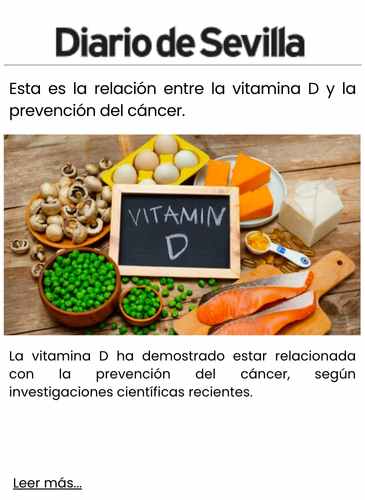 Esta es la relación entre la vitamina D y la prevención del cáncer.